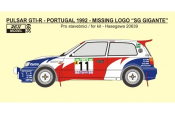 Decal – Pulsar GTI-R - 1992 Portugal - "SG Gigante" missing logo 1/24